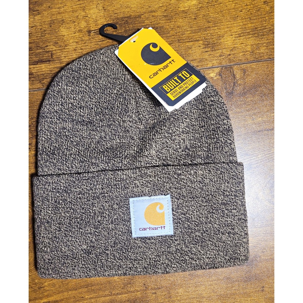 Carhartt Men's Knit Cuffed Beanie Hat Brown One Size Fits Most NWT